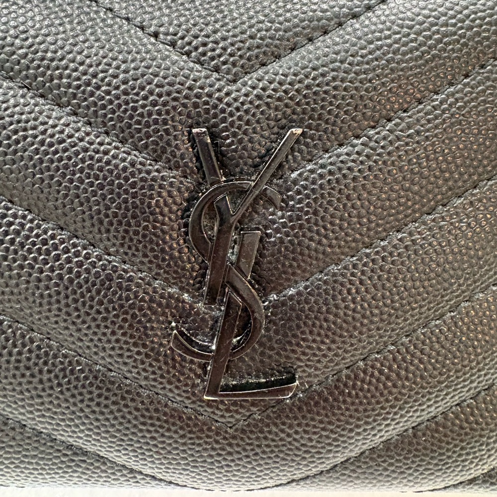 Saint Laurent Cassandre quilted textured-leather wallet - Picture 6 of 15